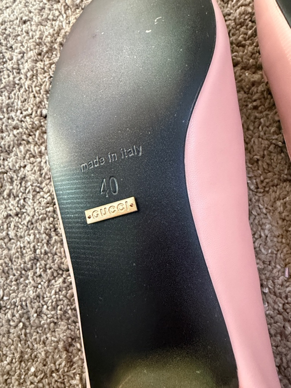 Gucci Blush Pink Horsebit Square Toe Pumps - Picture 6 of 17